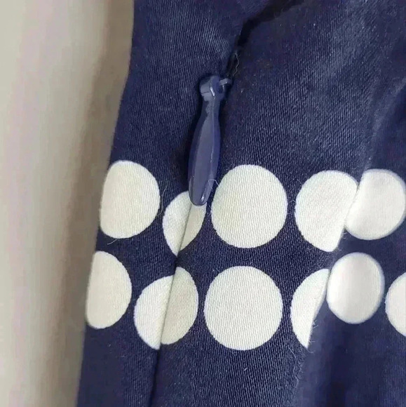 Talbots NWT New Womens Navy Blue White Polka Dot Pattern A Line Skirt Size 4 - Picture 4 of 10